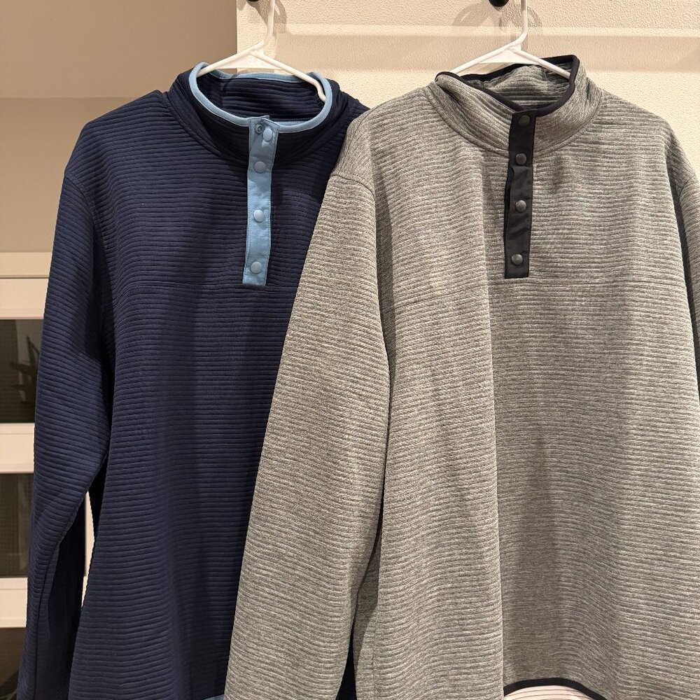 (2) JCrew 1/4 Button Up Sweaters